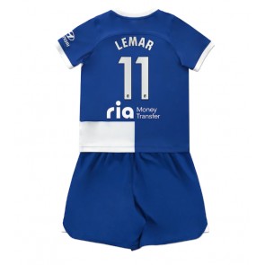 Lacne Dětský Futbalové dres Atletico Madrid Thomas Lemar #11 2023-24 Krátky Rukáv - Preč (+ trenírky)